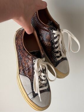Dries Van Noten python snake skin sneakers size 6.5